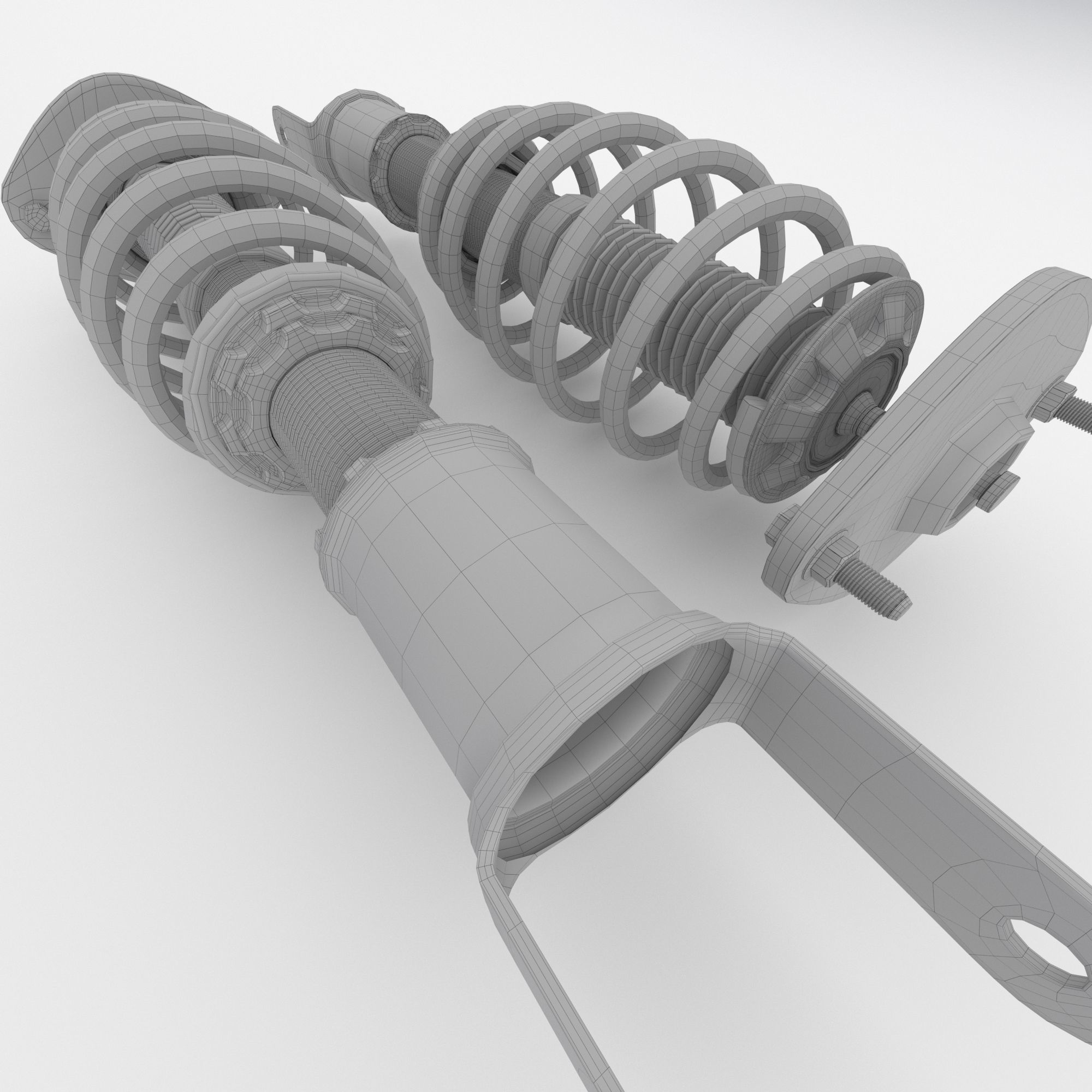 BC Racing coilovers 3D model_6