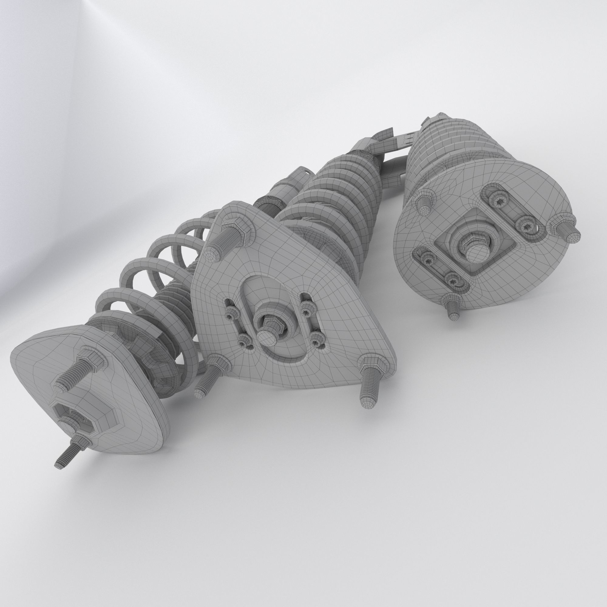 BC Racing coilovers 3D model_8