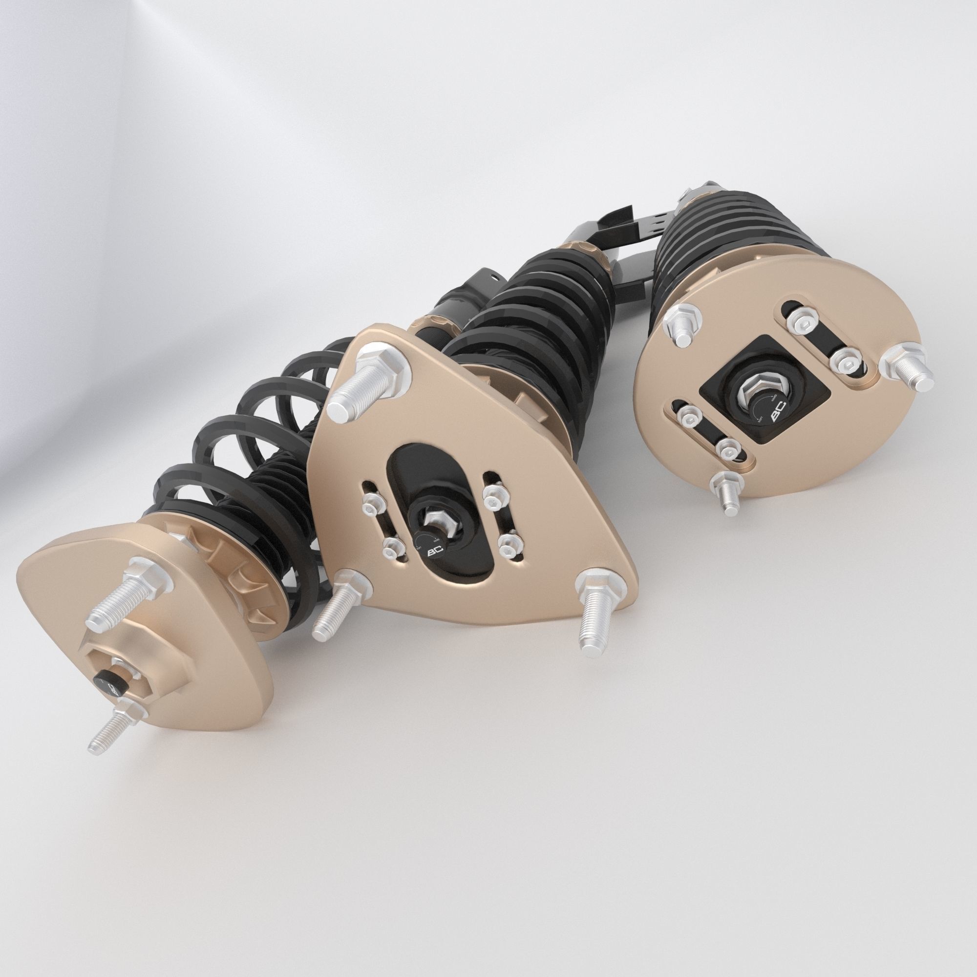 BC Racing coilovers 3D model_7