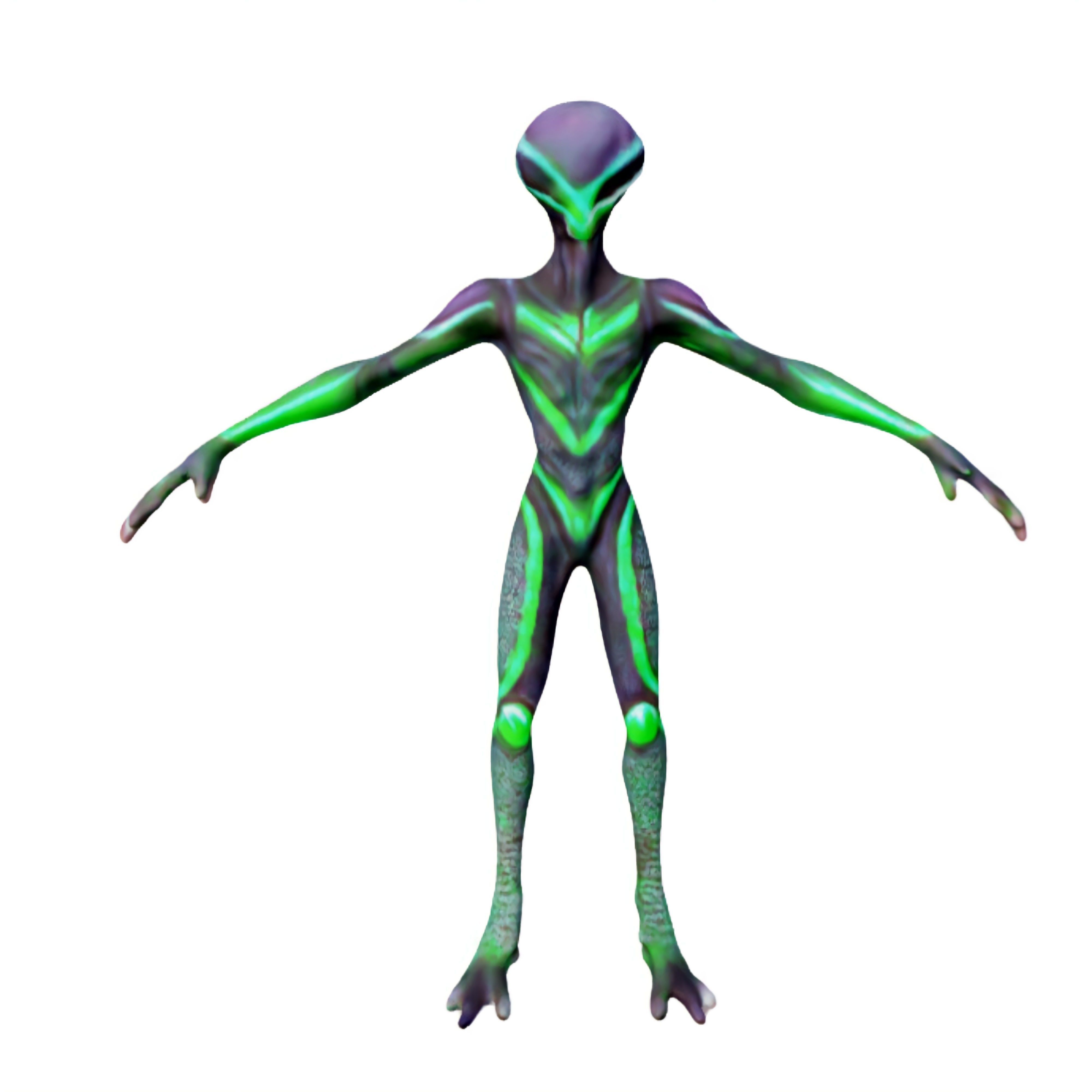 anthropomorphic alien t pose 4k 3D model | CGTrader