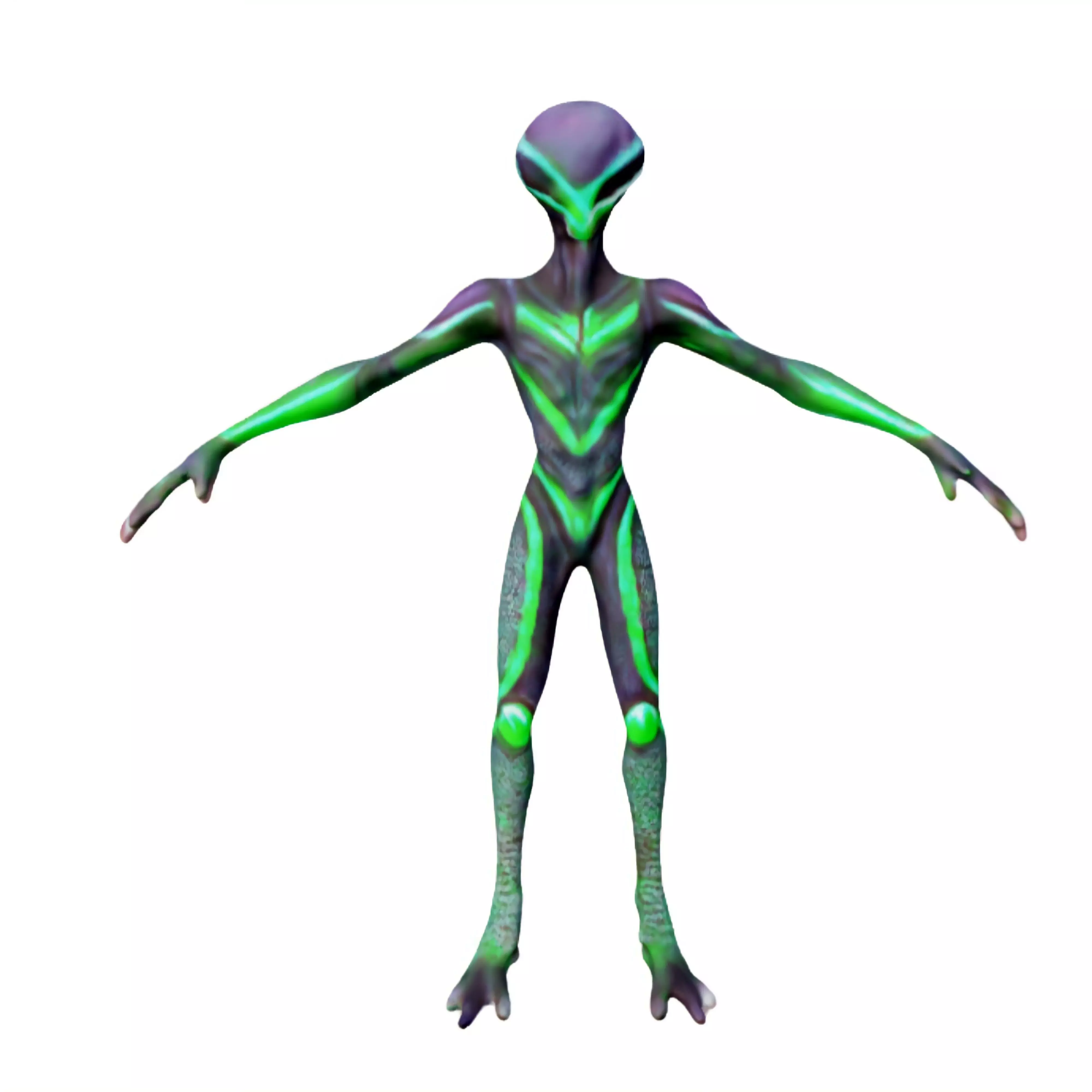 anthropomorphic alien  t pose 4k 3D model_0