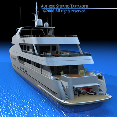 Yacht luxury 3D model_15