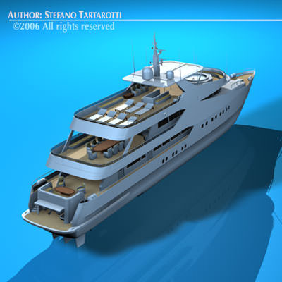 Yacht luxury 3D model_4