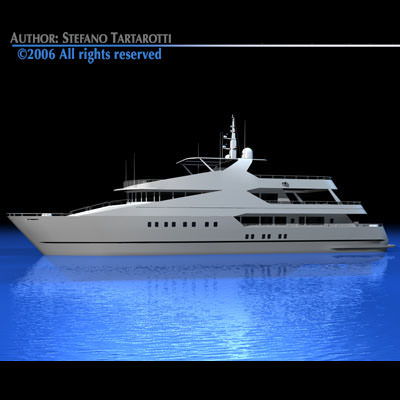 Yacht luxury 3D model_10
