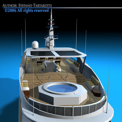 Yacht luxury 3D model_3