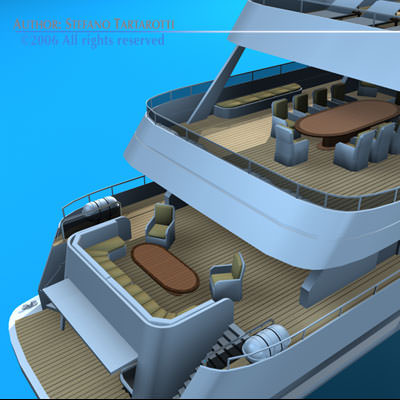 Yacht luxury 3D model_13