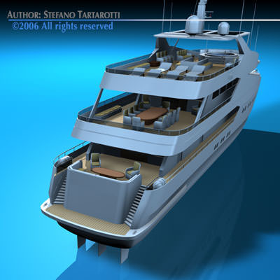 Yacht luxury 3D model_12