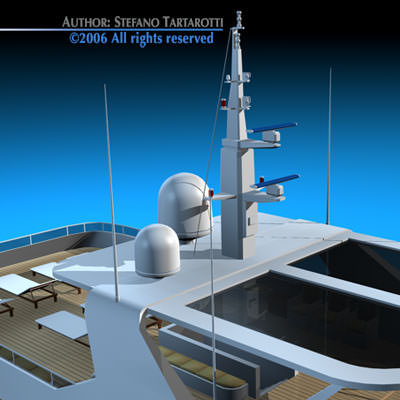 Yacht luxury 3D model_1