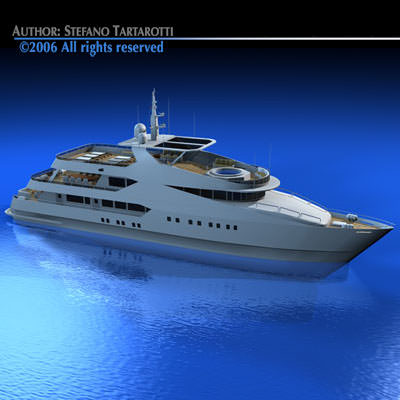 Yacht luxury 3D model_14