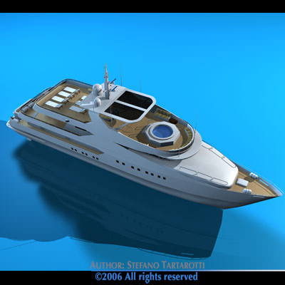 Yacht luxury 3D model_11