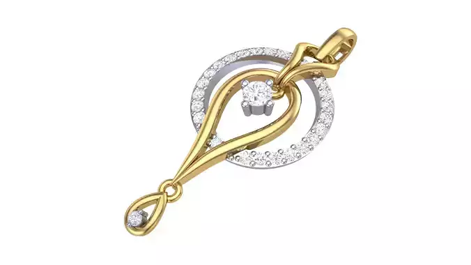 Sensational Droplet Diamond Pendant