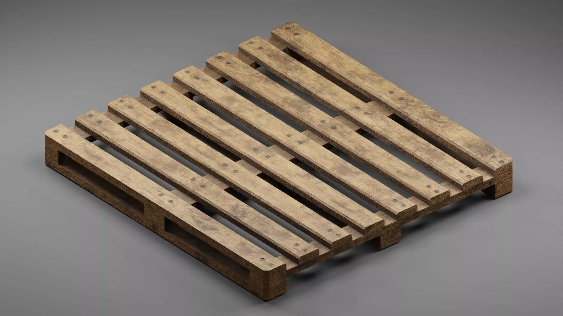 Game ready 3D Wood Pallet Free low-poly 3D model_0