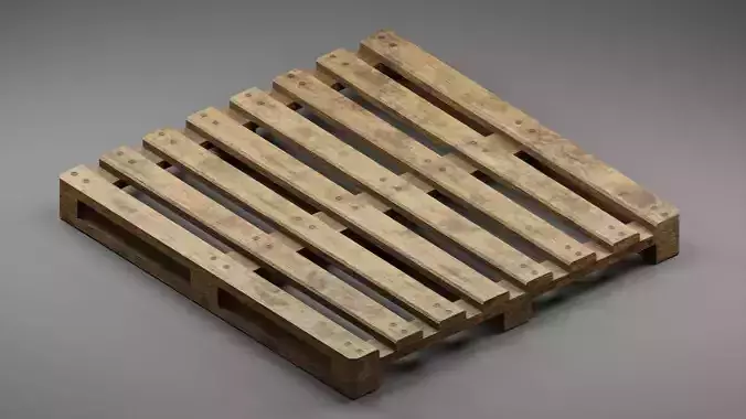 Game ready 3D Wood Pallet