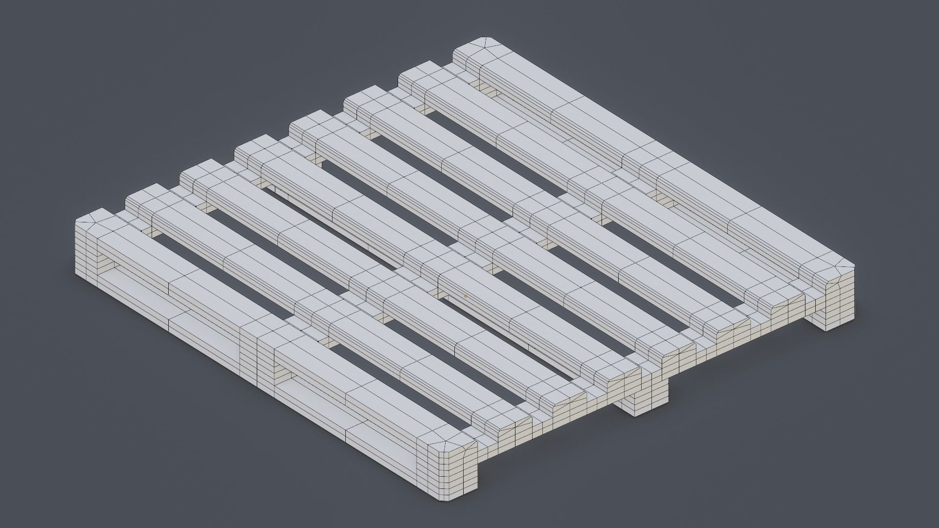 Game ready 3D Wood Pallet Free low-poly 3D model_1
