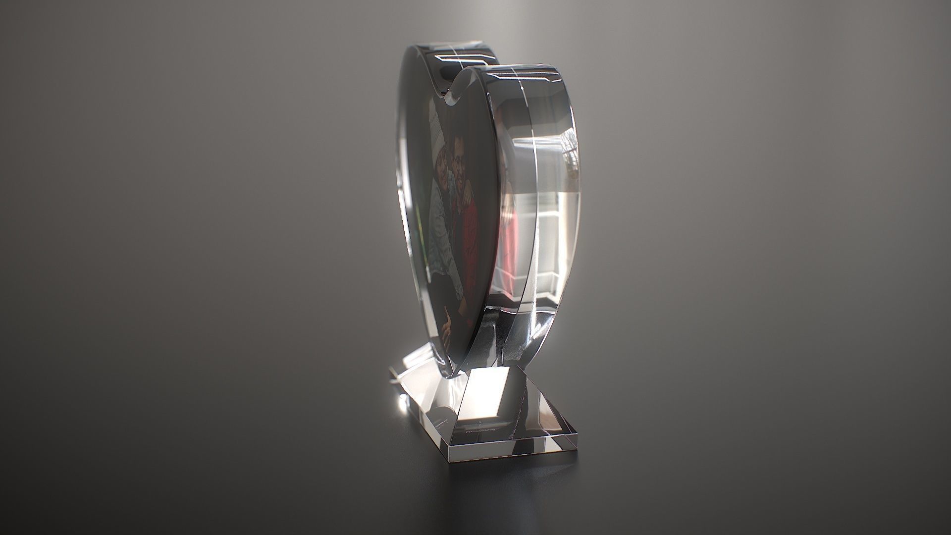 Photo Heart Crystal Low-poly 3D model_10