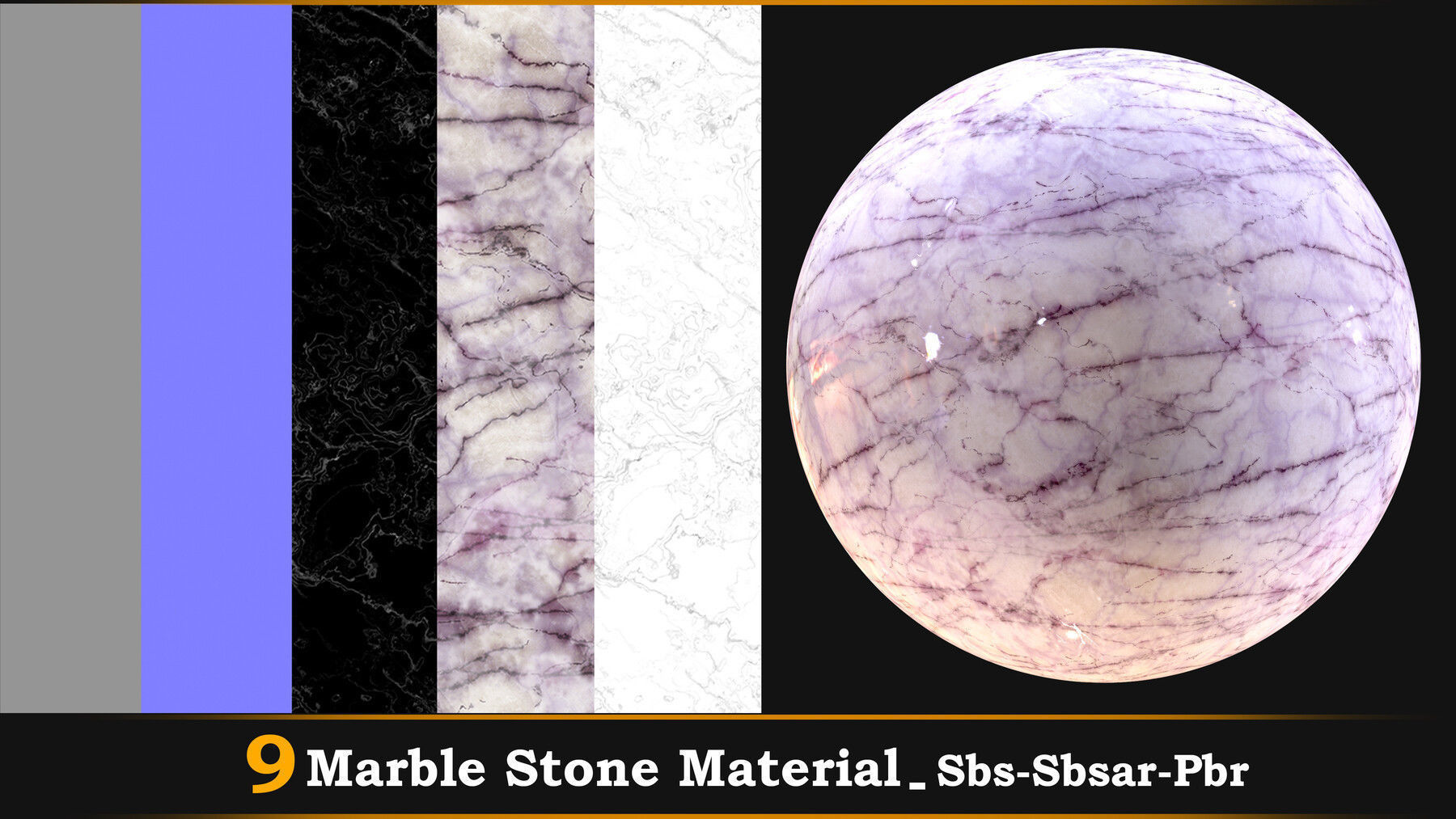 9 Marble Stone Material-Sbs-Sbsar-Pbr Texture_9
