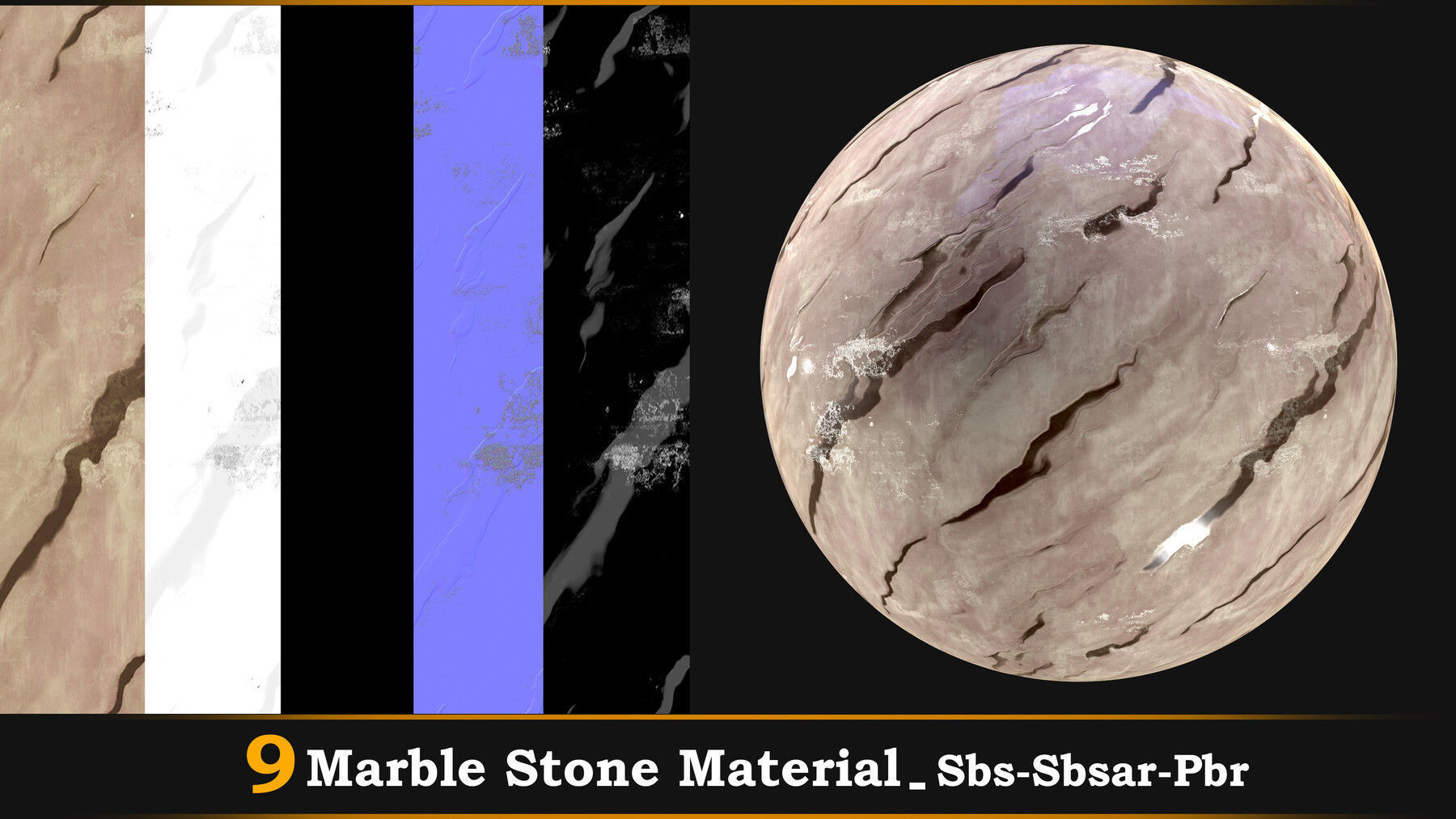 9 Marble Stone Material-Sbs-Sbsar-Pbr Texture_5
