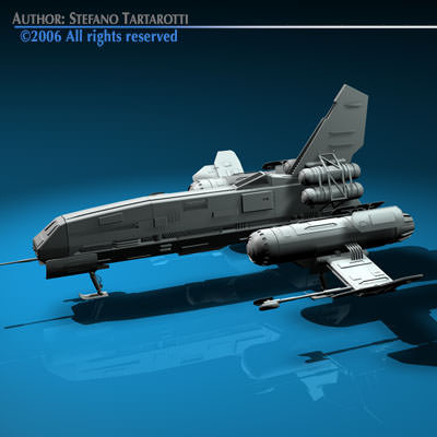 3 spaceship collection 3D model_16