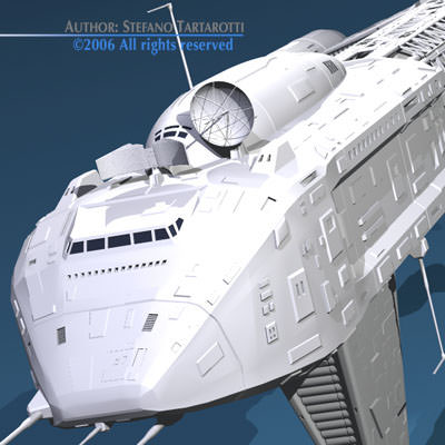 3 spaceship collection 3D model_13