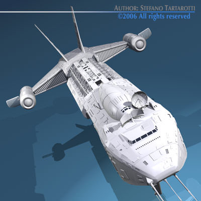 3 spaceship collection 3D model_3