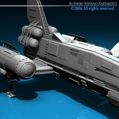 3 spaceship collection 3D model_15