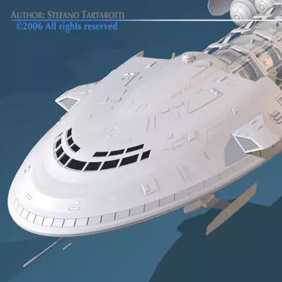 3 spaceship collection 3D model_0