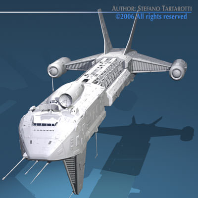 3 spaceship collection 3D model_18