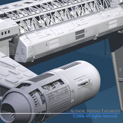 3 spaceship collection 3D model_7