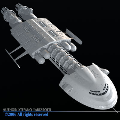 3 spaceship collection 3D model_19