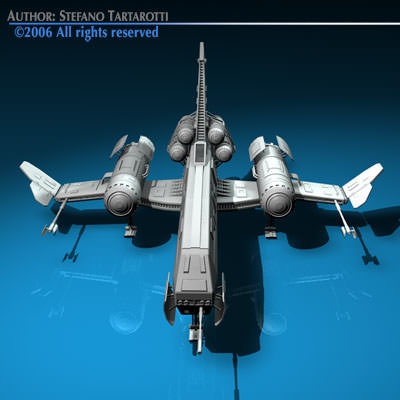 3 spaceship collection 3D model_10