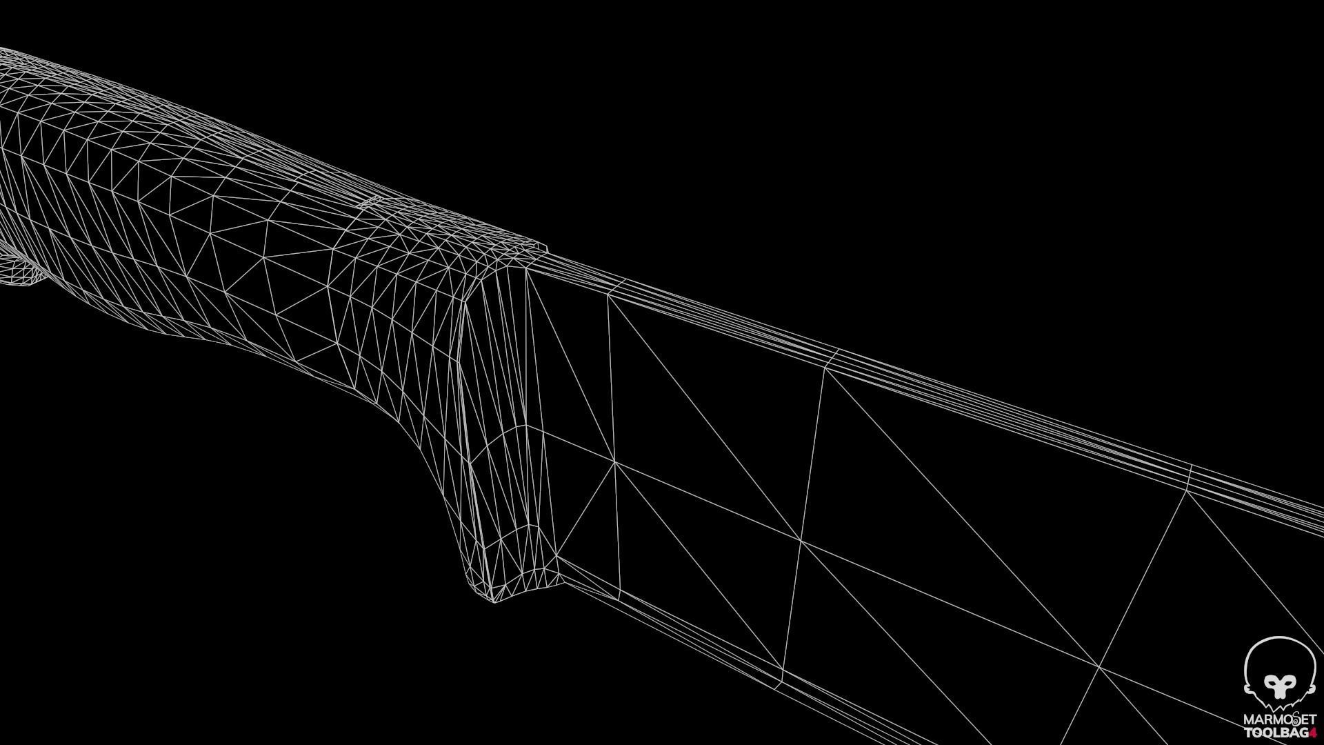 Kitchen Knife Low-poly 3D model_16