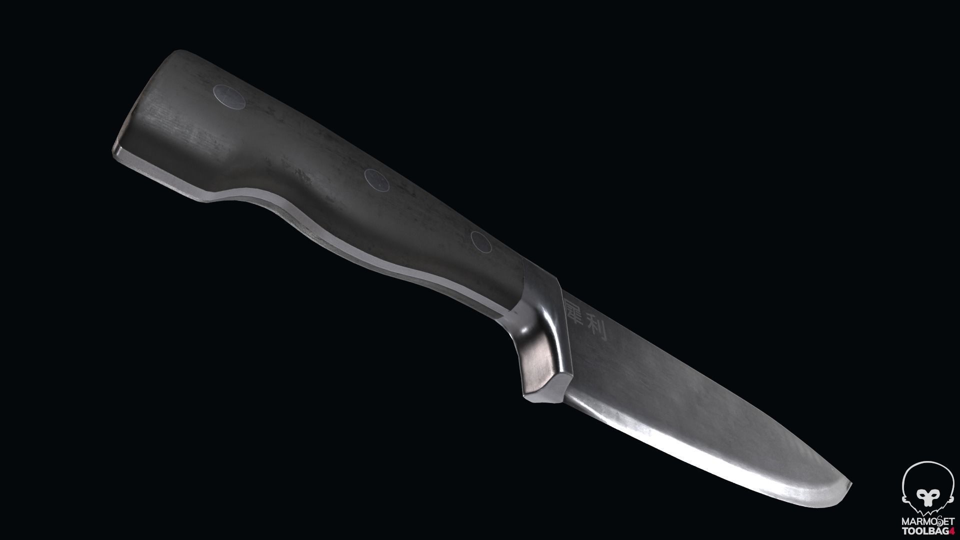 Kitchen Knife Low-poly 3D model_8