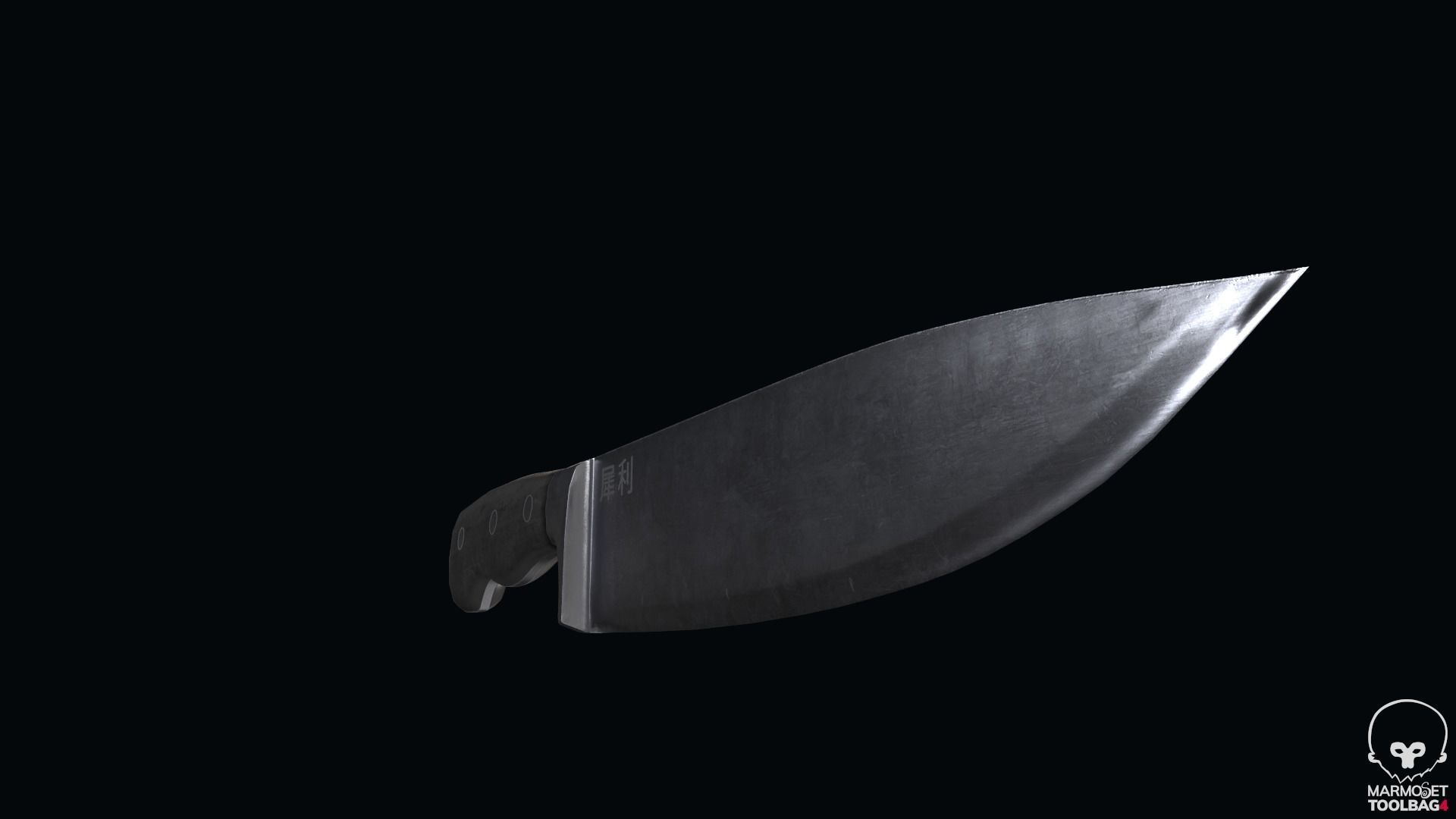 Kitchen Knife Low-poly 3D model_9