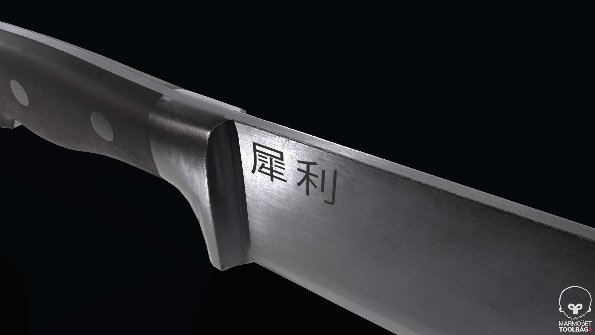 Kitchen Knife Low-poly 3D model_6