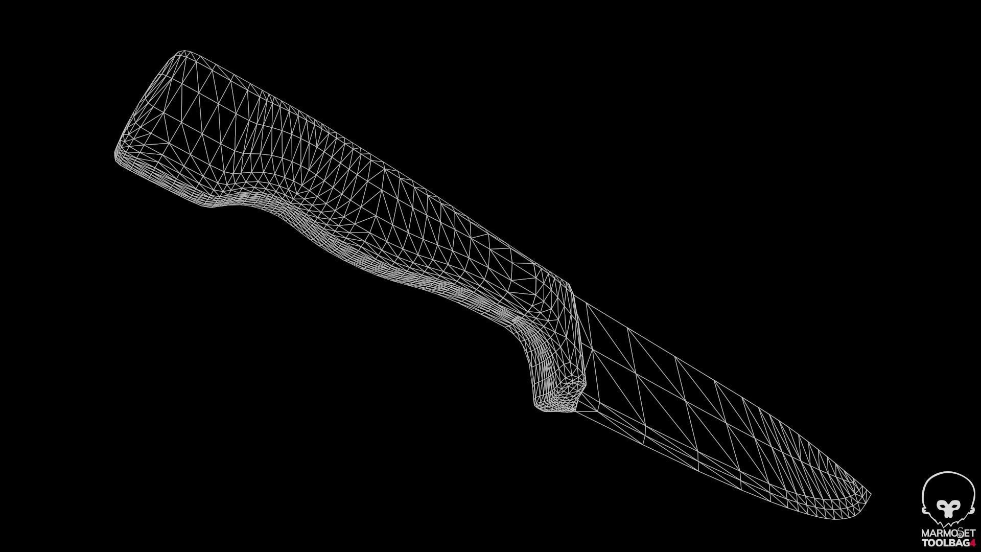 Kitchen Knife Low-poly 3D model_18