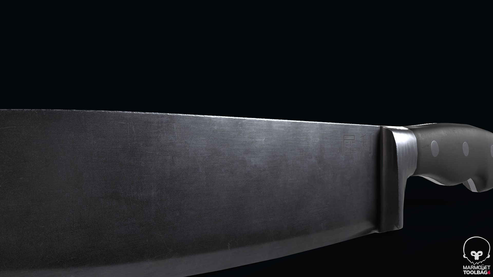 Kitchen Knife Low-poly 3D model_4