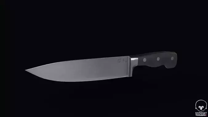 Kitchen Knife Low-poly 3D model