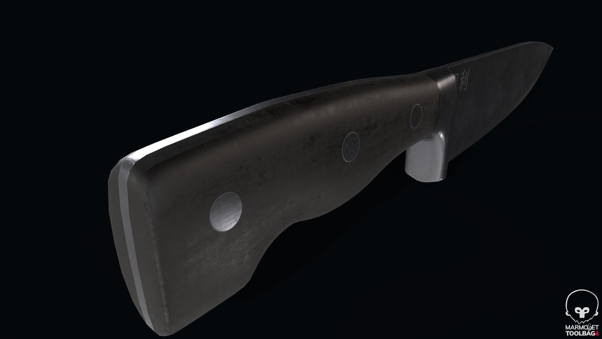 Kitchen Knife Low-poly 3D model_7