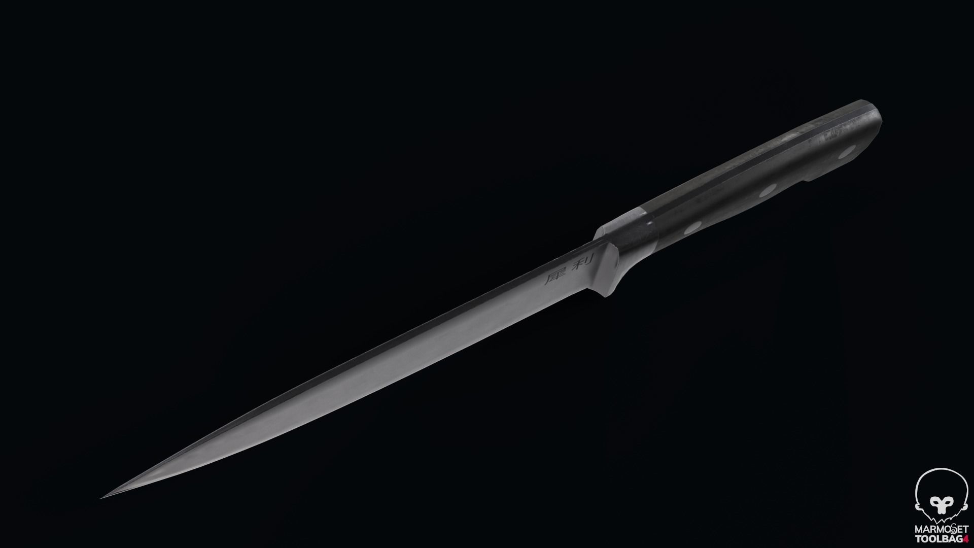 Kitchen Knife Low-poly 3D model_3