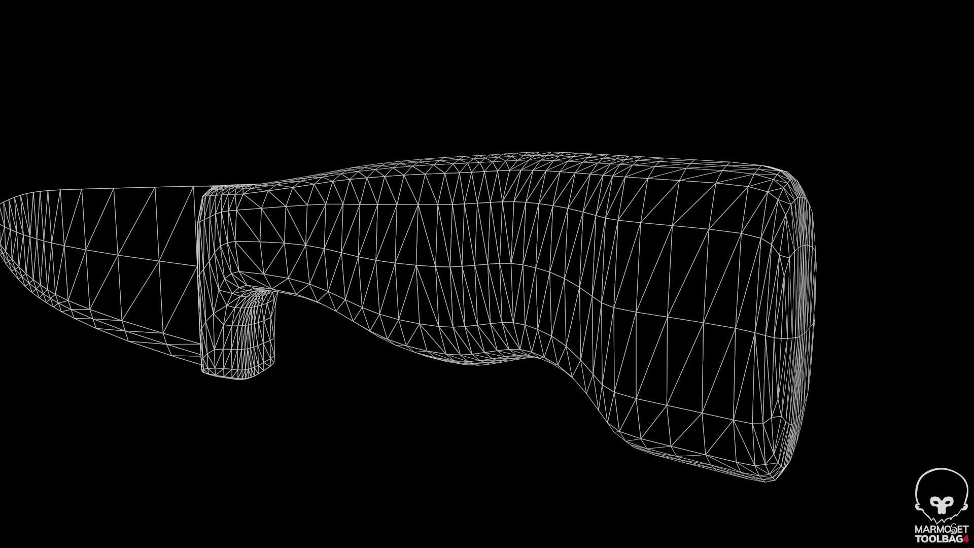 Kitchen Knife Low-poly 3D model_15