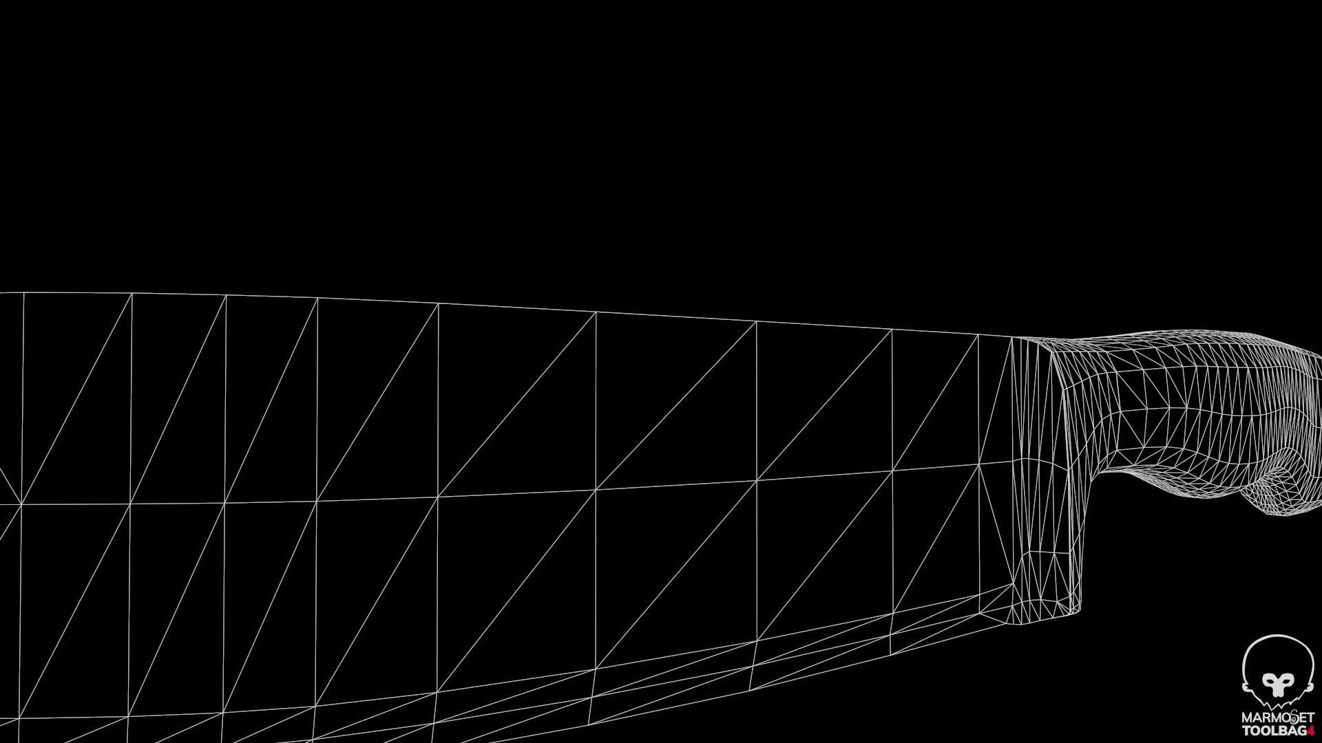 Kitchen Knife Low-poly 3D model_14