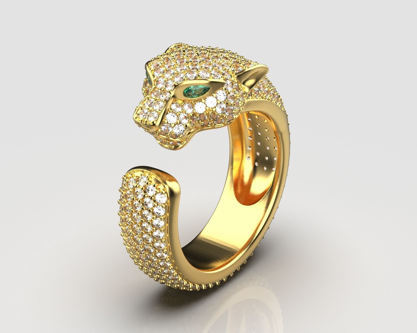Panthere Ring 152 3D print model_12