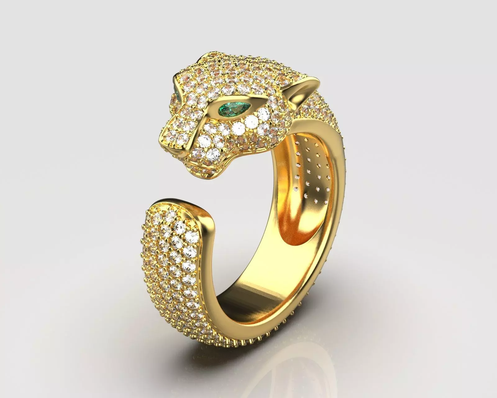 Panthere Ring 152 3D print model_0