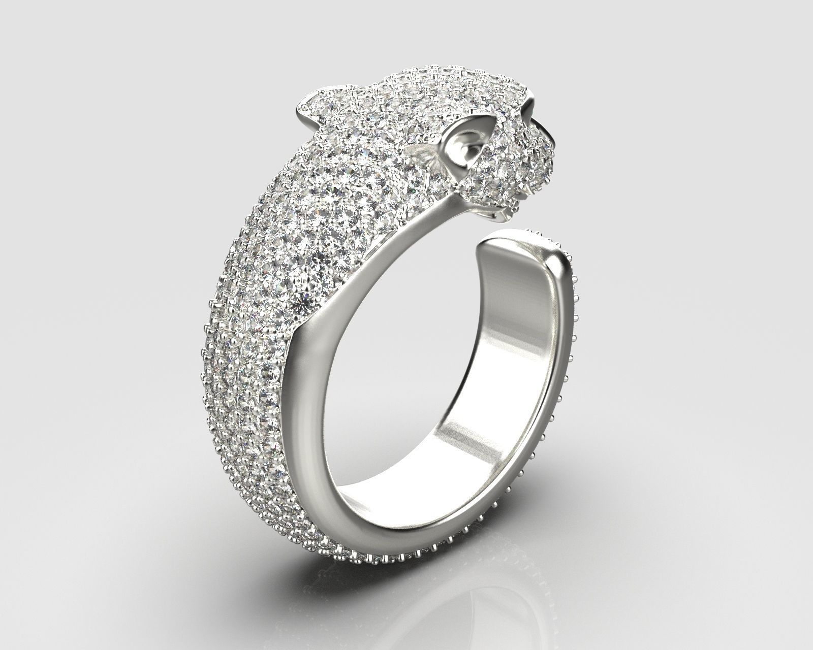 Panthere Ring 152 3D print model_7