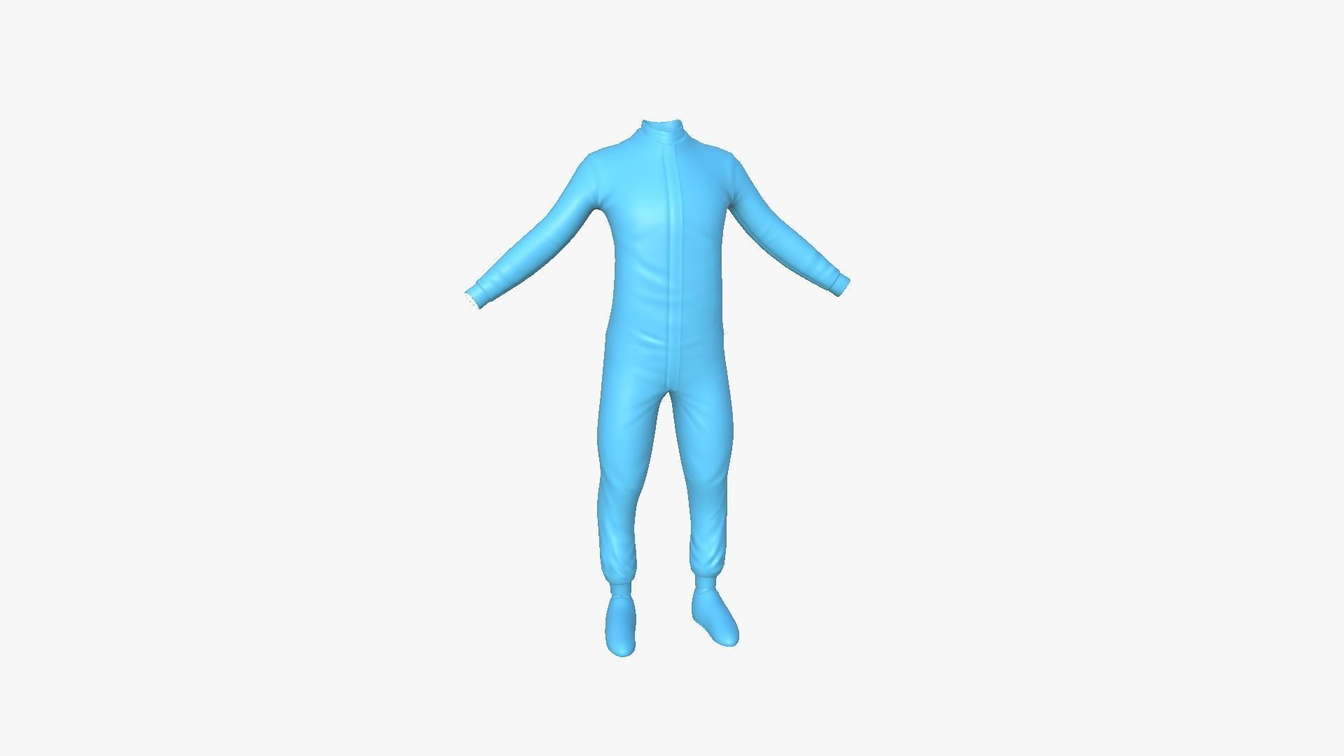 Racing Pilot Uniform A04 Yellow - Character Clothing Design Low-poly 3D model_11
