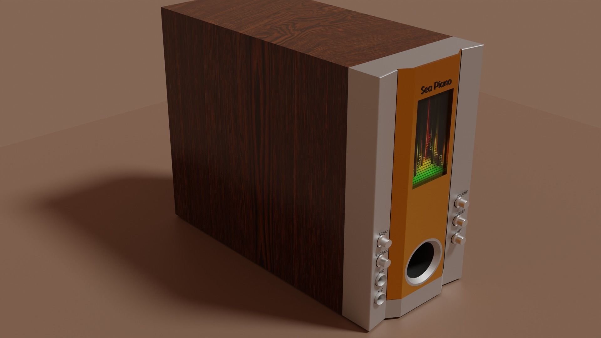 music speaker old style  Low-poly 3D model_1
