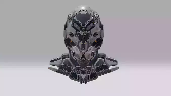 Sci-Fi Robotic Helmet  3D model