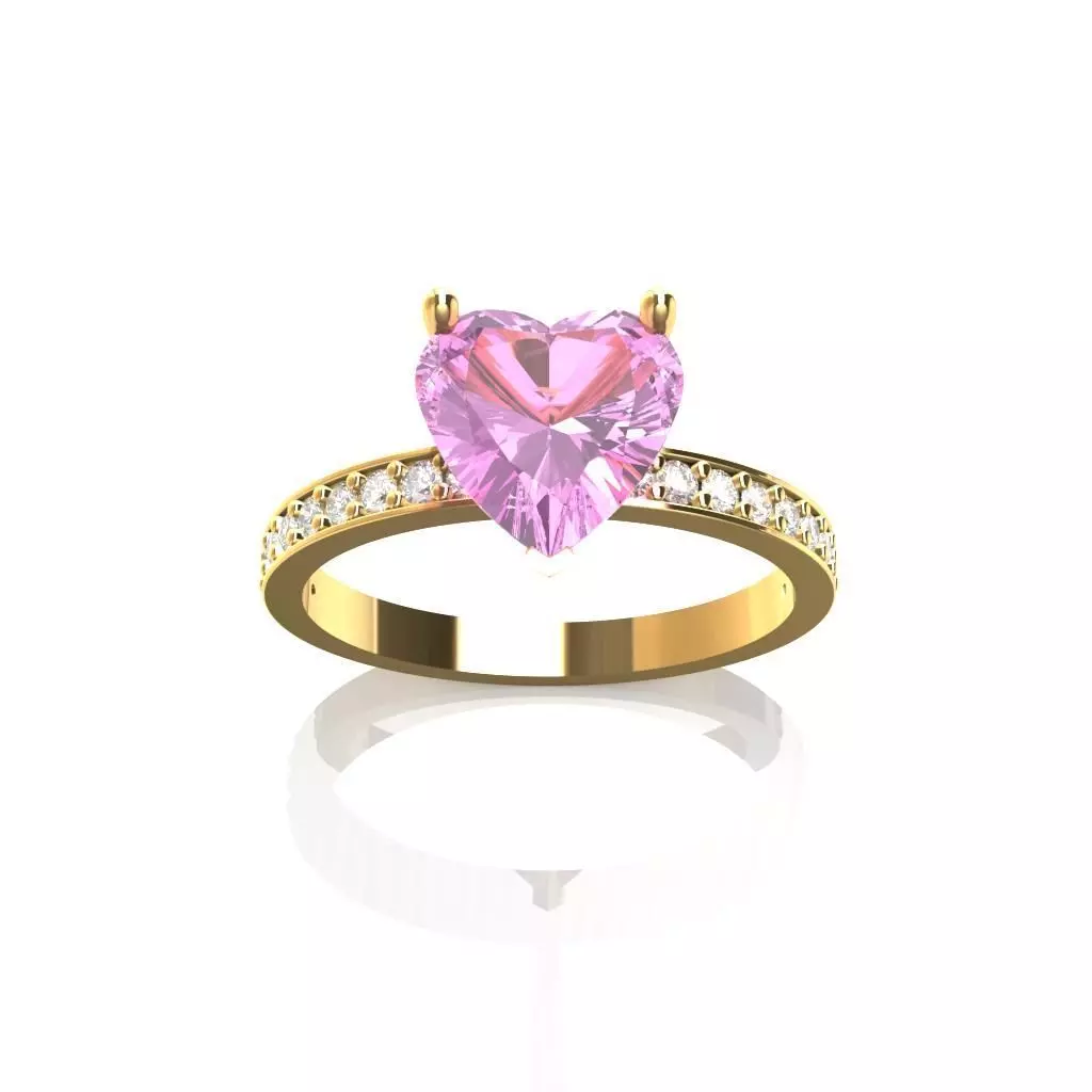 Heart Ring 3D print model