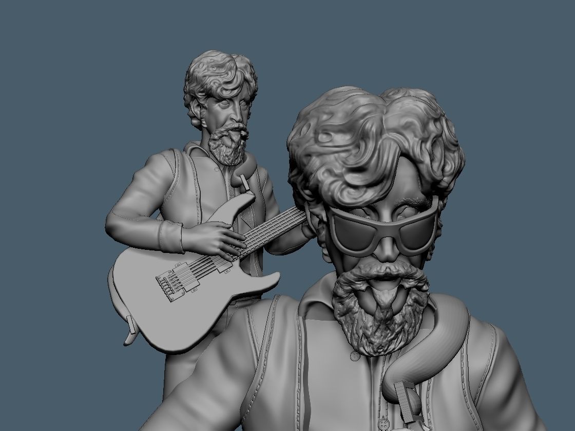 Raul Seixas Cartoon 3D print model_3