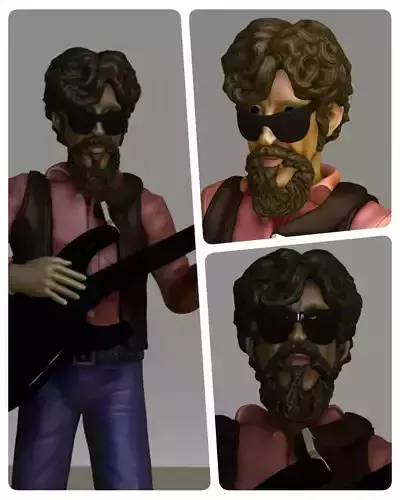 Raul Seixas Cartoon  3D print model